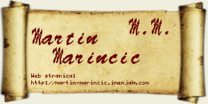 Martin Marinčić vizit kartica